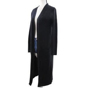 MAGASCHONI Black Longline Open Front‎ Knit Cardigan Sweater M/M